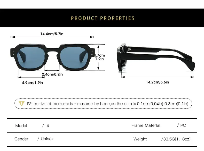 Men Retro Square Sunglasses Green Brown β feature 5