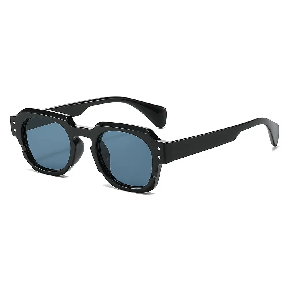 Men Retro Square Sunglasses Green Brown