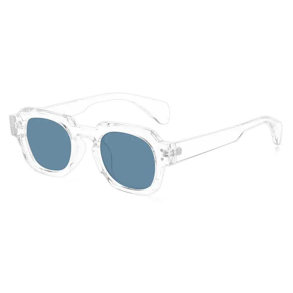 Men Retro Square Sunglasses Green Brown - Image 6