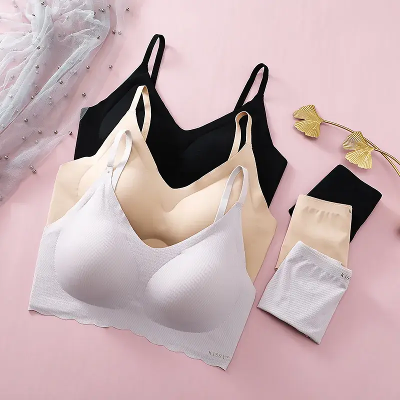 Women's Seamless Sling Bra with Latex Coaster - Image 5