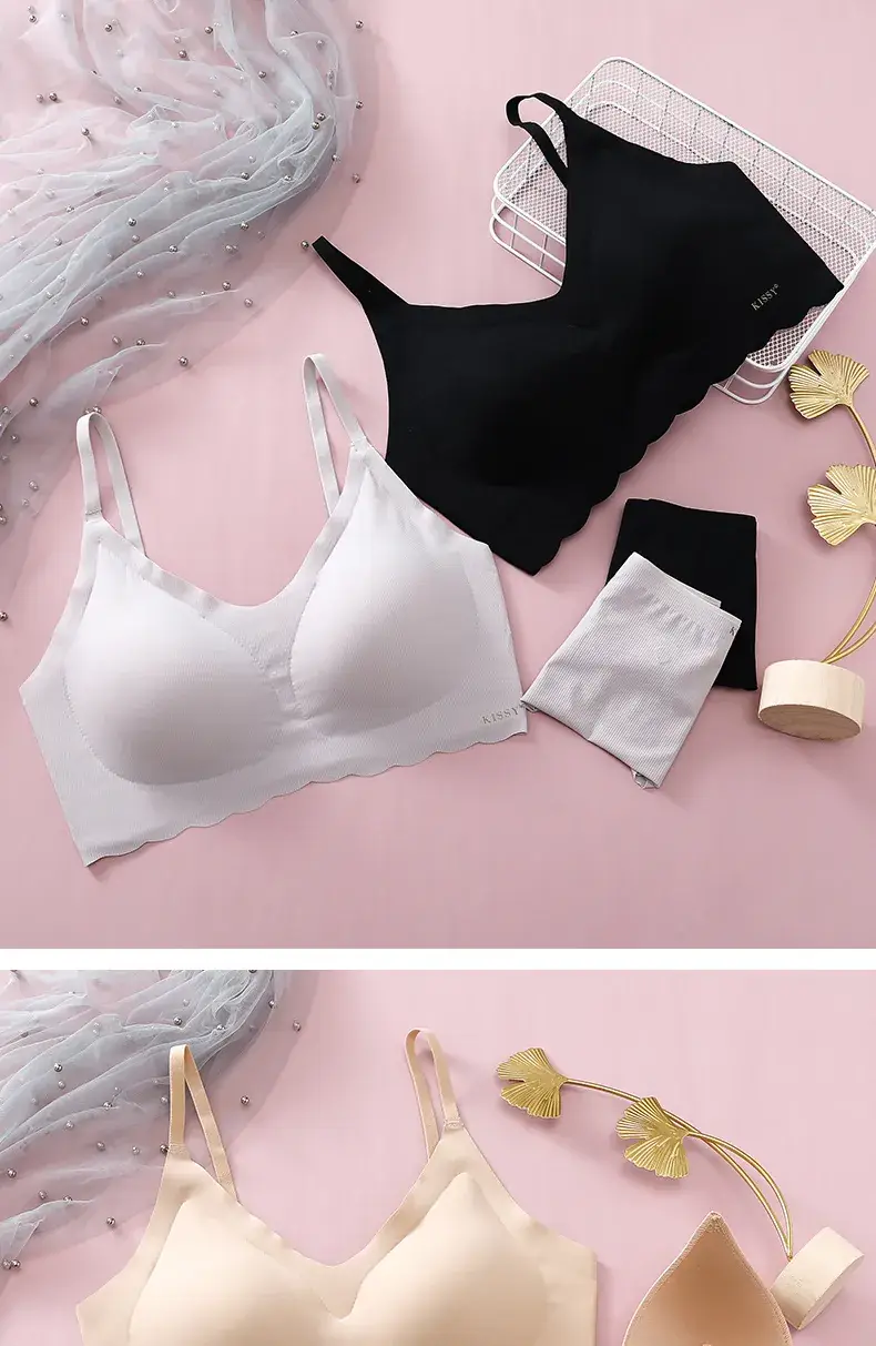 Women's Seamless Sling Bra with Latex Coaster — feature 13