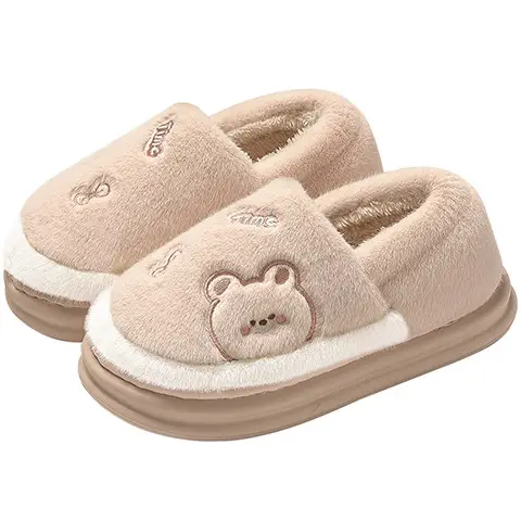 Cotton Slippers with Bag Heel Women's Winter Indoor Home Warm Slippers Autumn and Winter Thick Sole Non-Slip Home Cartoon Cotton Shoes for Men Wholesale - Image 10