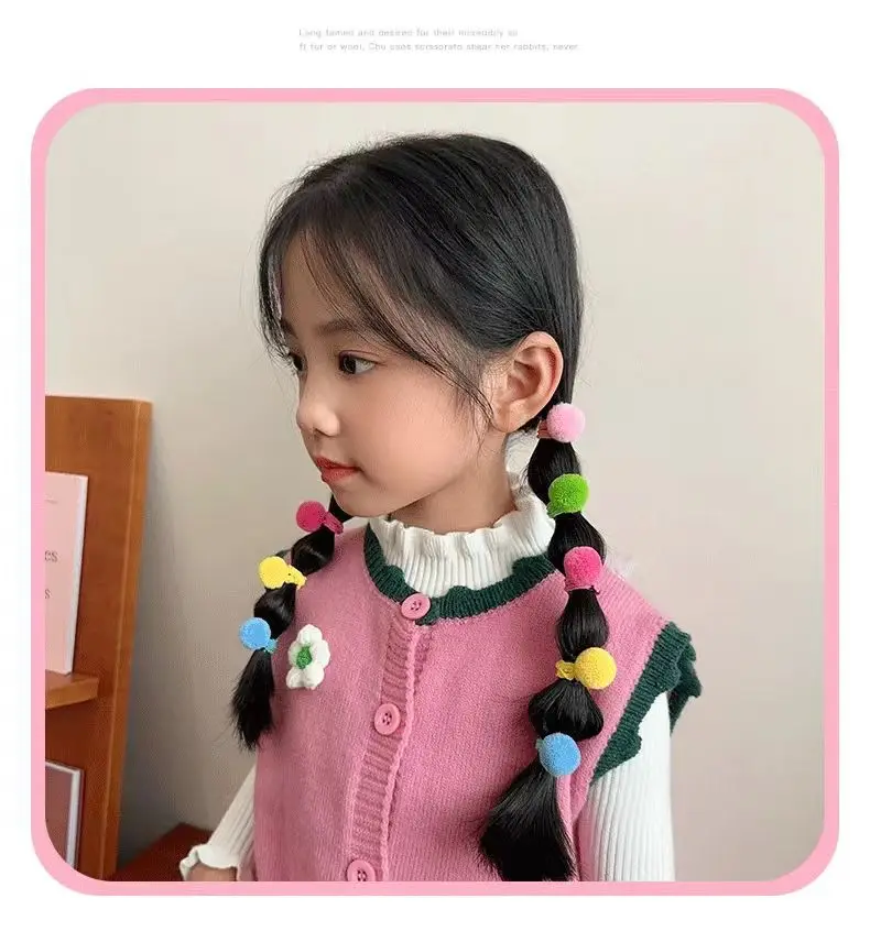 Children's Plush Ball Hair Bands for Girls — feature 2