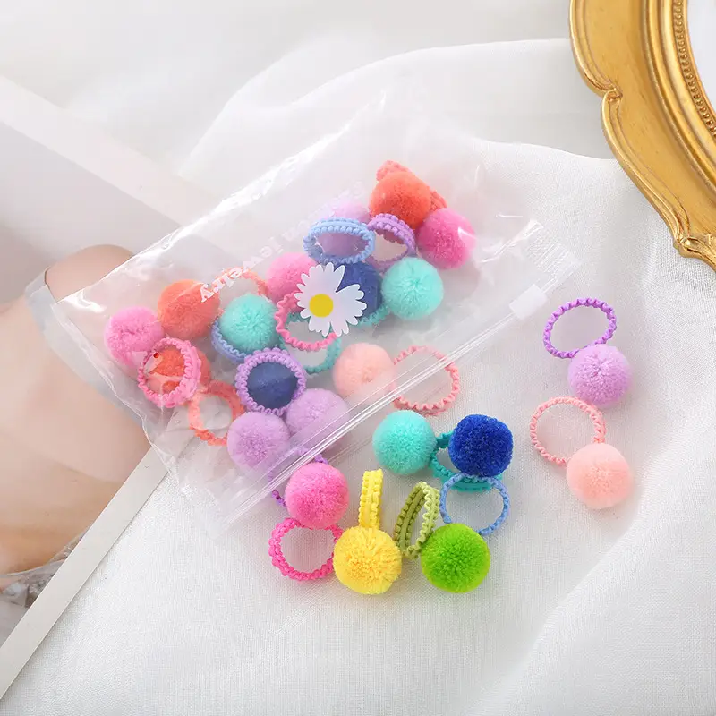 Children's Plush Ball Hair Bands for Girls — feature 9