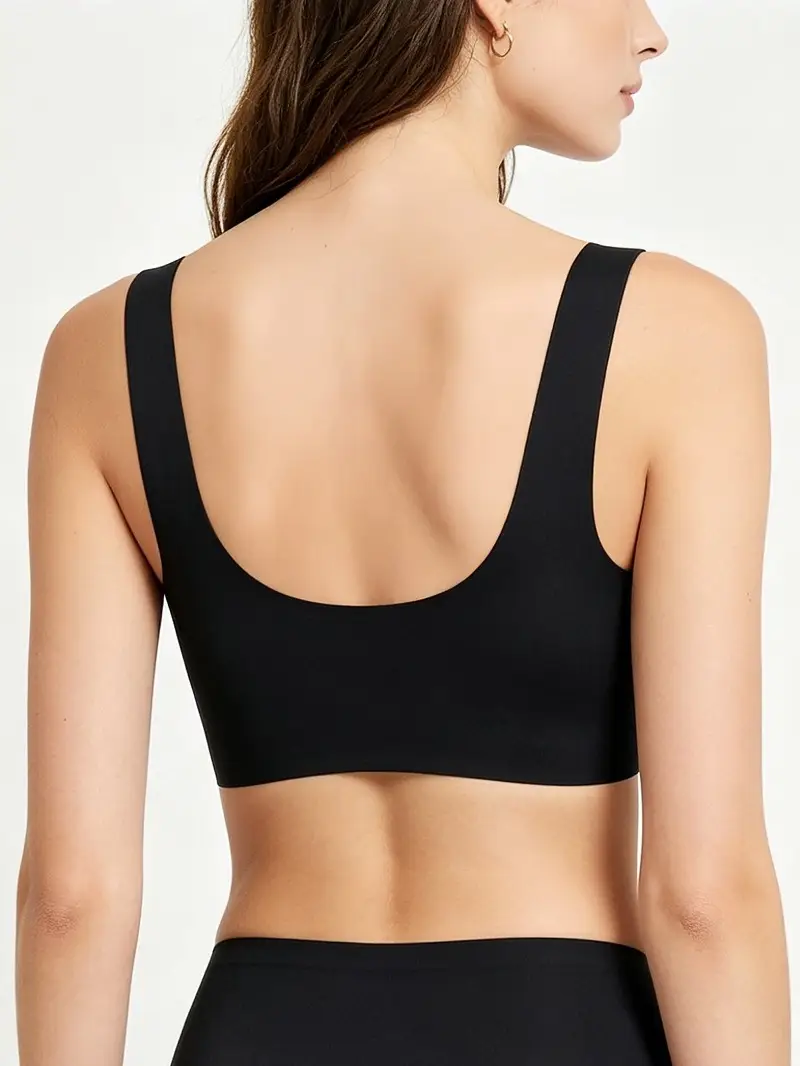 Seamless V-Neck Vest-Style Bra for Women with Large Busts, Minimizing Effect, One-Piece Comfortable Sleep Bra, U-Shaped Beautiful Back Bras — feature 15