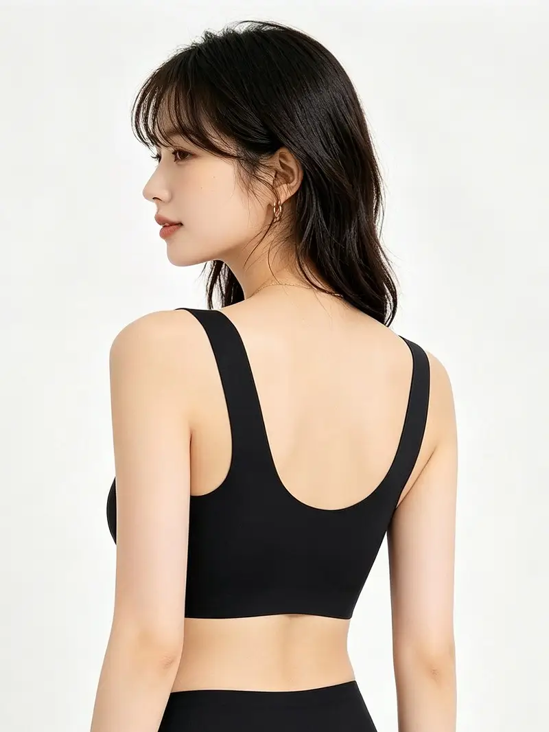 Seamless V-Neck Vest-Style Bra for Women with Large Busts, Minimizing Effect, One-Piece Comfortable Sleep Bra, U-Shaped Beautiful Back Bras — feature 5
