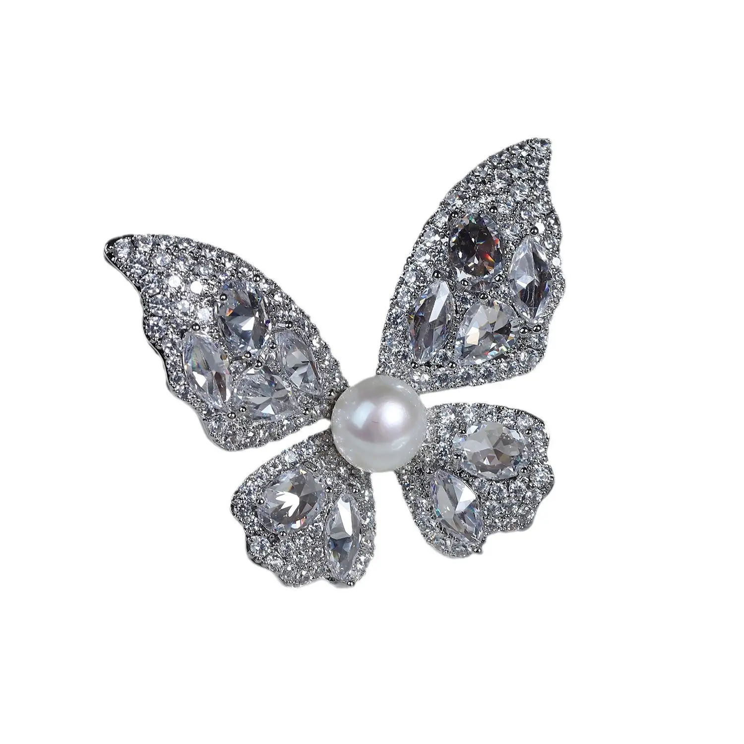 Dream Crystal Butterfly Brooch with Pearl for Women - Image 14