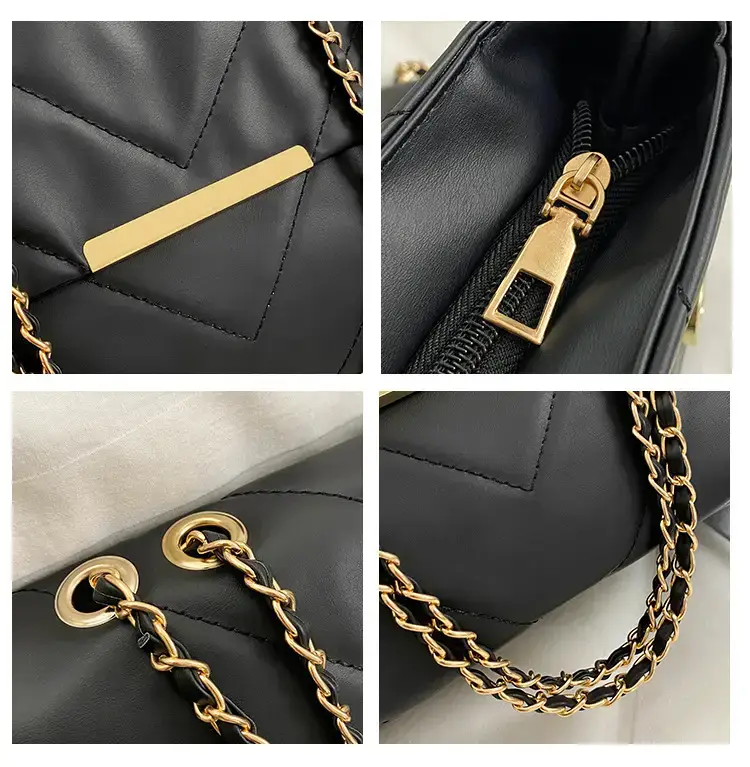White Quilted Shoulder Bag for Women Autumn Winter 2023 — feature 15