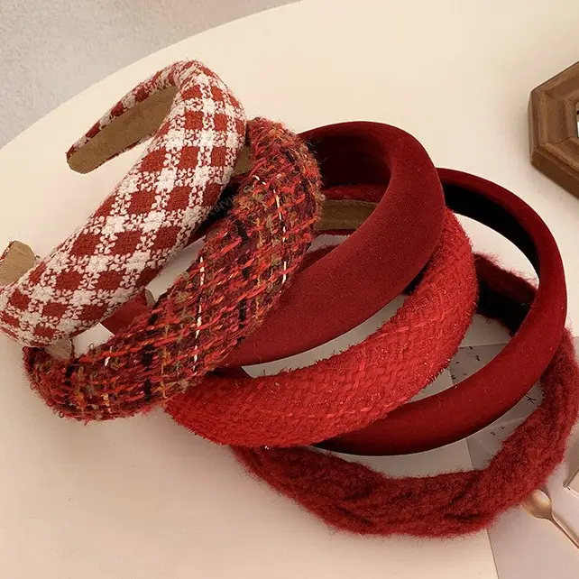 Autumn & Winter Red New Year Headbands for Women - Image 10