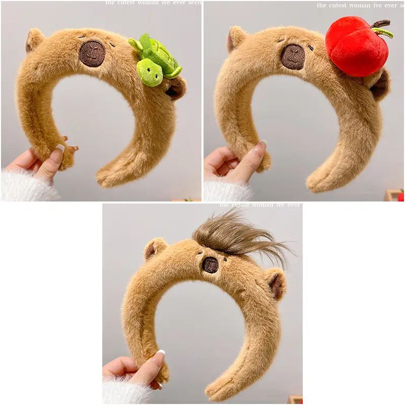 Plush Skull Top Headband for Girls Women Autumn Winter — feature 10