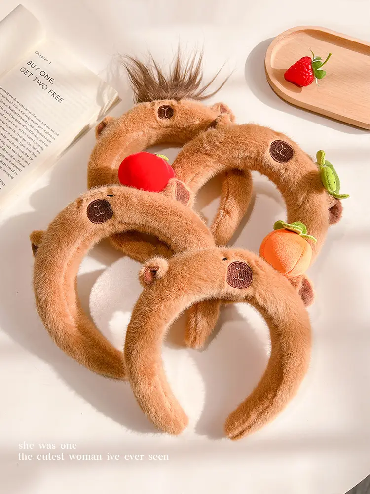 Plush Skull Top Headband for Girls Women Autumn Winter — feature 4