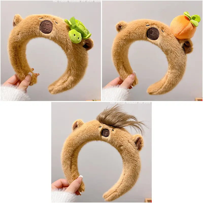Plush Skull Top Headband for Girls Women Autumn Winter — feature 9