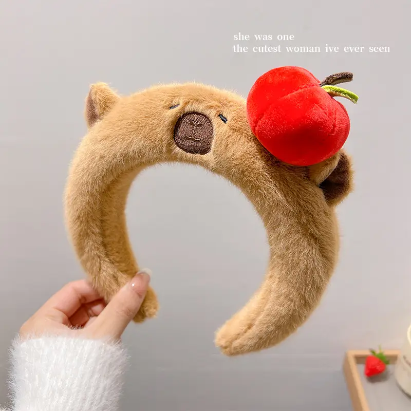 Plush Skull Top Headband for Girls Women Autumn Winter - Image 2