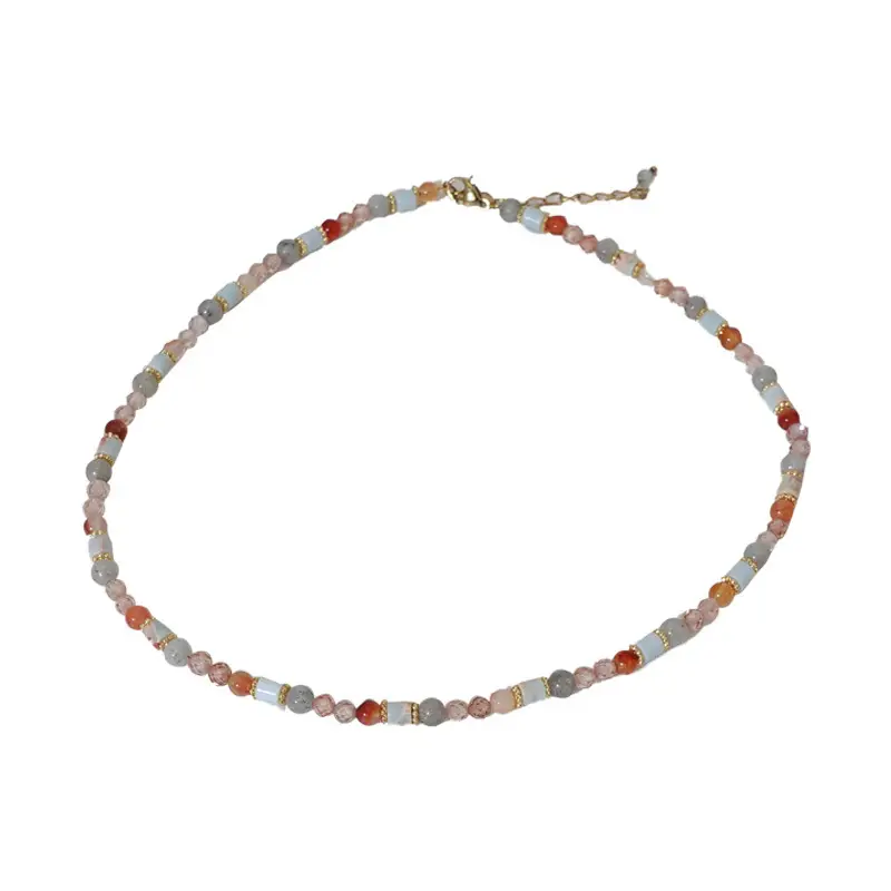 Dunhuang New Chinese Style Necklace Women's Beaded Natural Stone Agate High-grade Woolen Chain Red Stacked Antique Clavicle Chain - Image 70