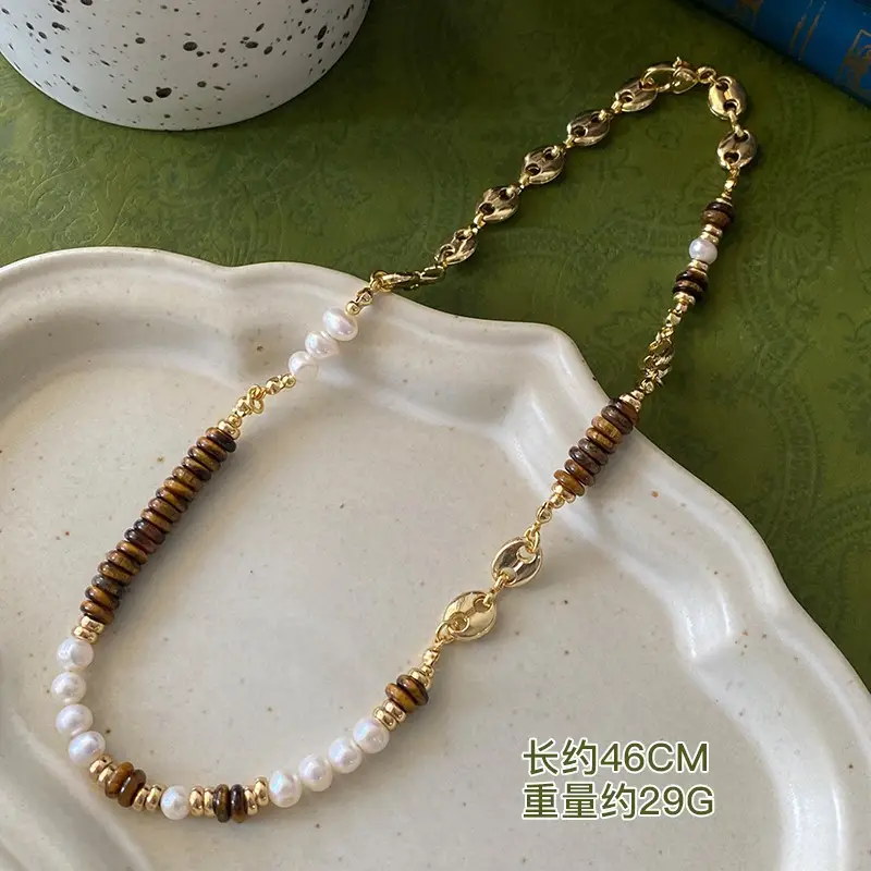 Dunhuang New Chinese Style Necklace Women's Beaded Natural Stone Agate High-grade Woolen Chain Red Stacked Antique Clavicle Chain - Image 16