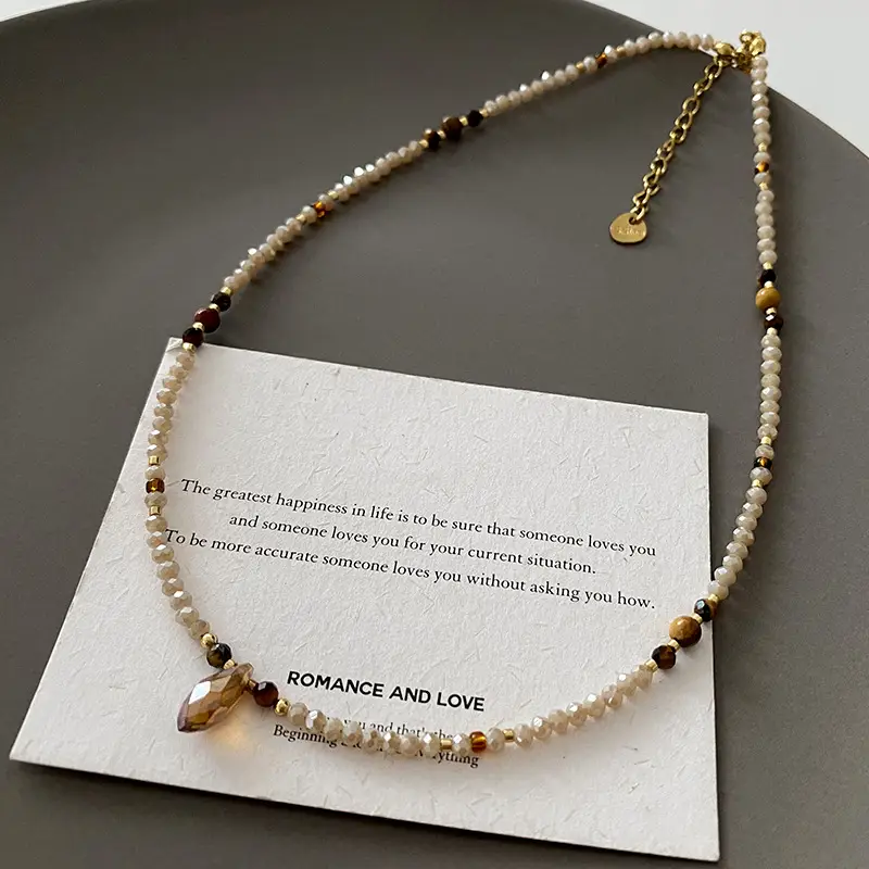 Dunhuang New Chinese Style Necklace Women's Beaded Natural Stone Agate High-grade Woolen Chain Red Stacked Antique Clavicle Chain - Image 27