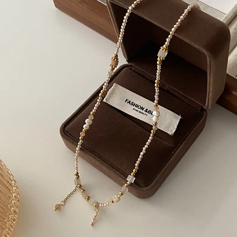Dunhuang New Chinese Style Necklace Women's Beaded Natural Stone Agate High-grade Woolen Chain Red Stacked Antique Clavicle Chain - Image 38