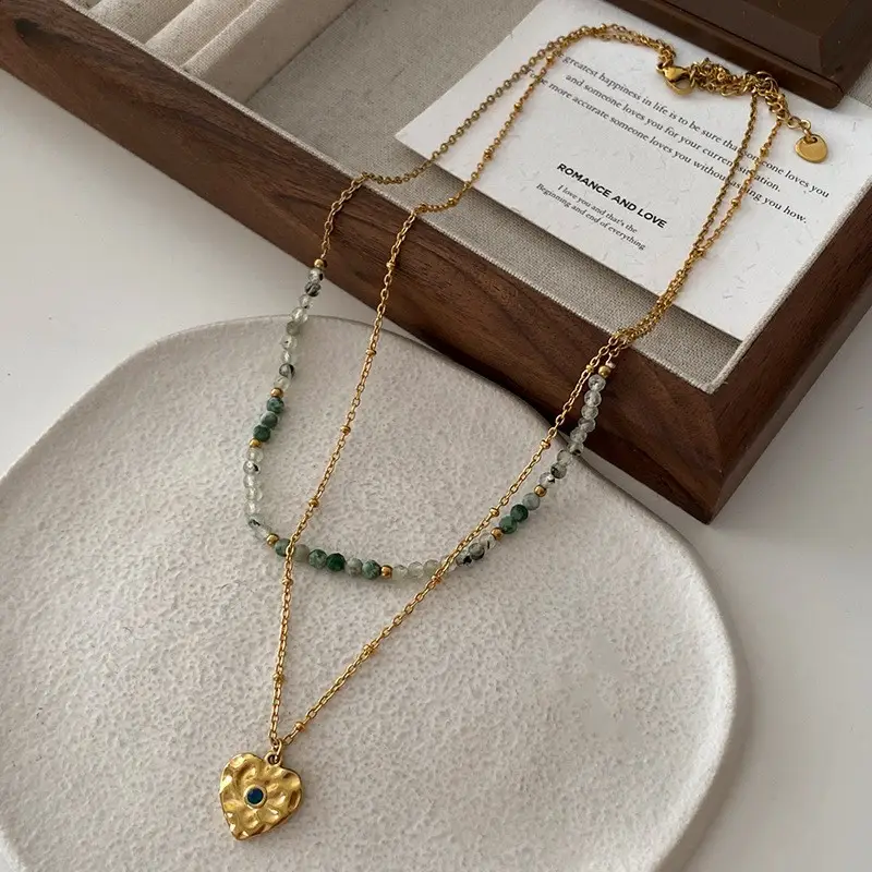 Dunhuang New Chinese Style Necklace Women's Beaded Natural Stone Agate High-grade Woolen Chain Red Stacked Antique Clavicle Chain - Image 48