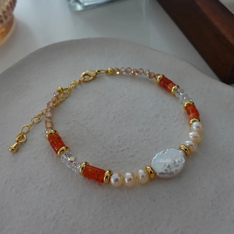 Dunhuang New Chinese Style Necklace Women's Beaded Natural Stone Agate High-grade Woolen Chain Red Stacked Antique Clavicle Chain - Image 53