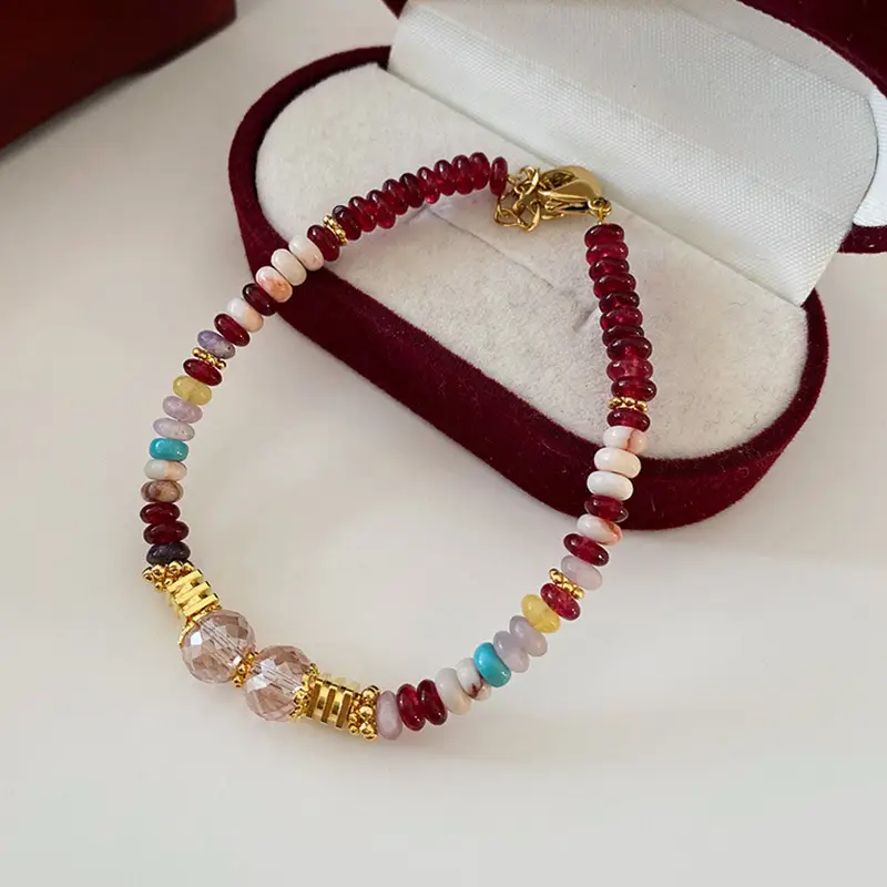 Dunhuang New Chinese Style Necklace Women's Beaded Natural Stone Agate High-grade Woolen Chain Red Stacked Antique Clavicle Chain - Image 54
