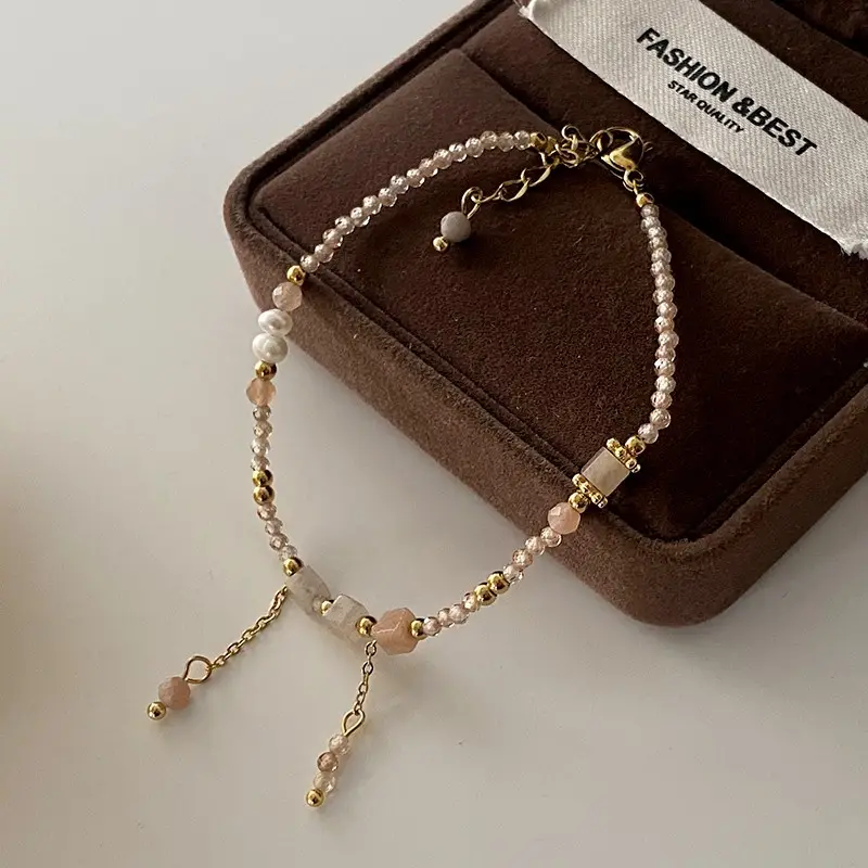 Dunhuang New Chinese Style Necklace Women's Beaded Natural Stone Agate High-grade Woolen Chain Red Stacked Antique Clavicle Chain - Image 60