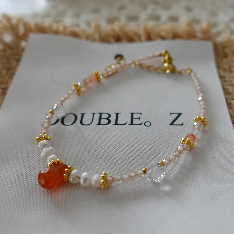 Dunhuang New Chinese Style Necklace Women's Beaded Natural Stone Agate High-grade Woolen Chain Red Stacked Antique Clavicle Chain - Image 65