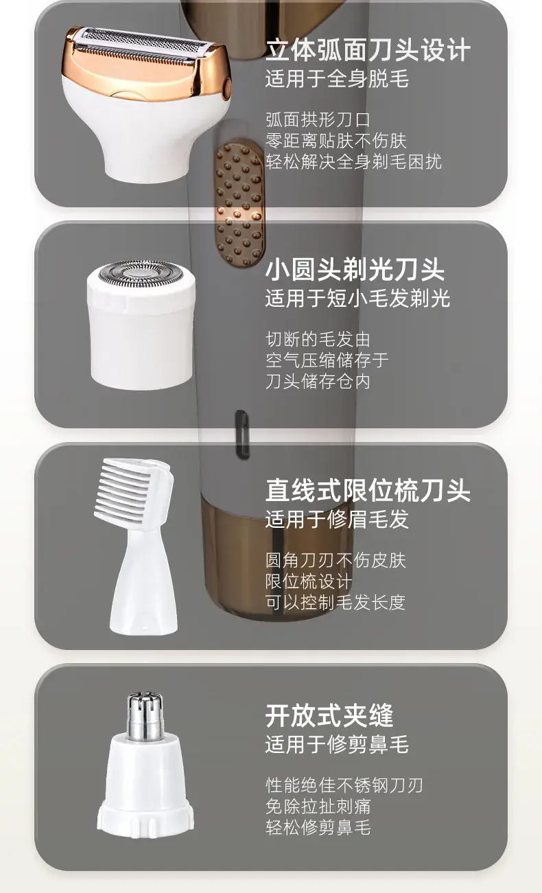 Women's Full Body Epilator for Armpit & Pubic Hair Removal — feature 6