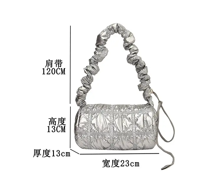 Black Quilted Shoulder Bag with Braided Handle — feature 3