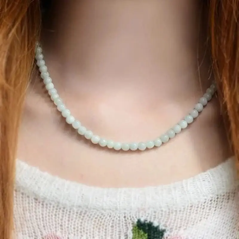 8mm Jade Necklace Bracelet Green Gold Multi Color Wholesale