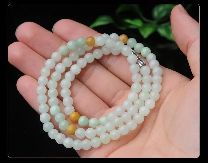 8mm Jade Necklace Bracelet Green Gold Multi Color Wholesale — feature 7