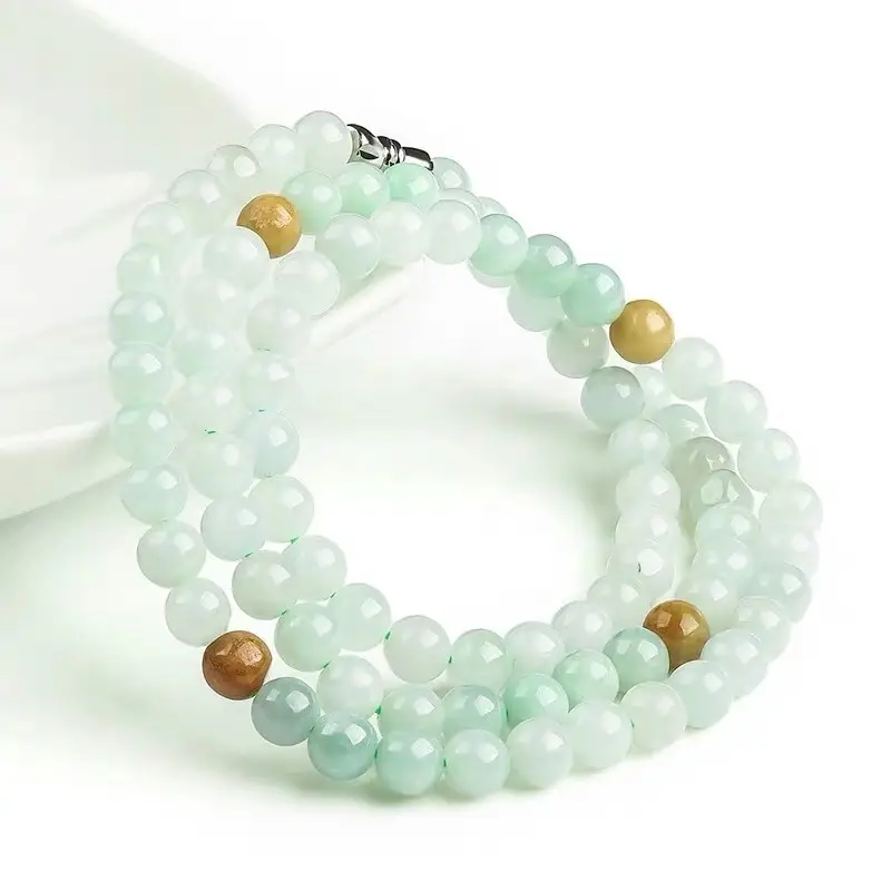 8mm Jade Necklace Bracelet Green Gold Multi Color Wholesale