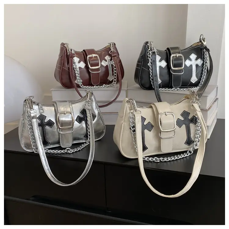Black Cross Chain Shoulder Bag for Women 2023 — feature 20