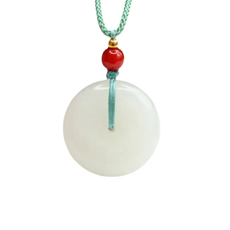 Hotan Jade White Ping An Buckle Jewelry - Image 6