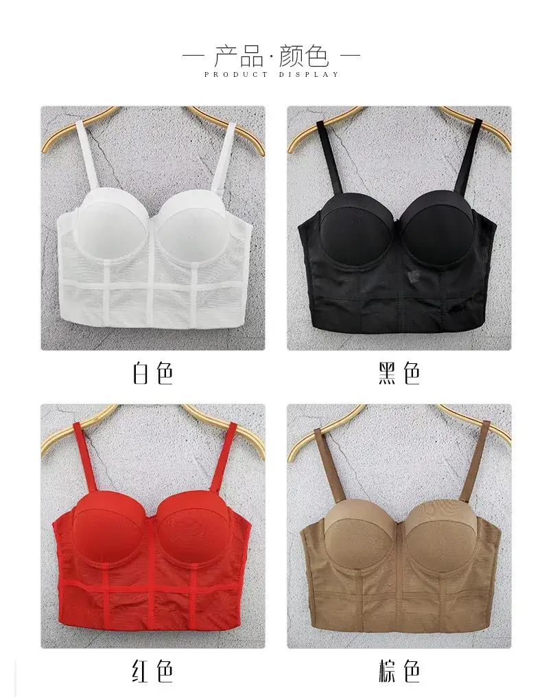 Red Fishbone Push Up Bra Underwear Sling Women — feature 3