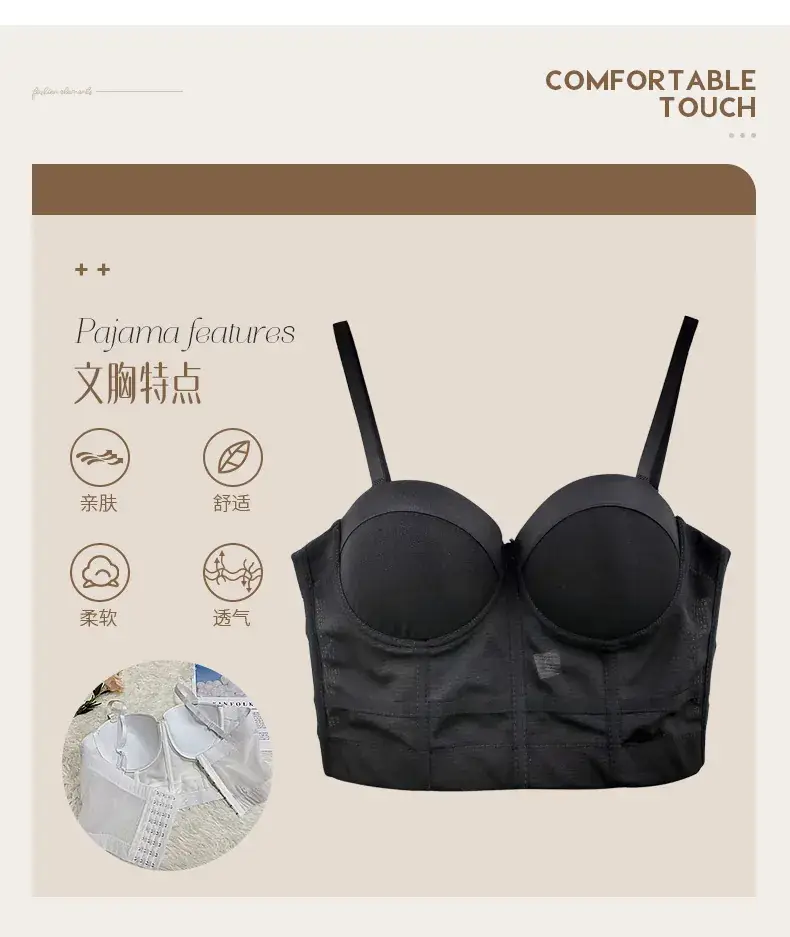 Red Fishbone Push Up Bra Underwear Sling Women — feature 7