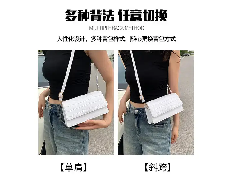 Red Croc Patchwork Shoulder Bag for Women — feature 13
