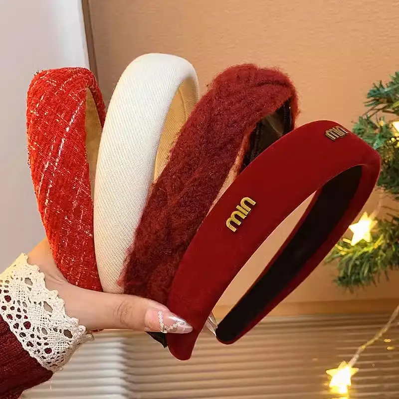 Red Velvet New Year Headband for Women 2024 - Image 24