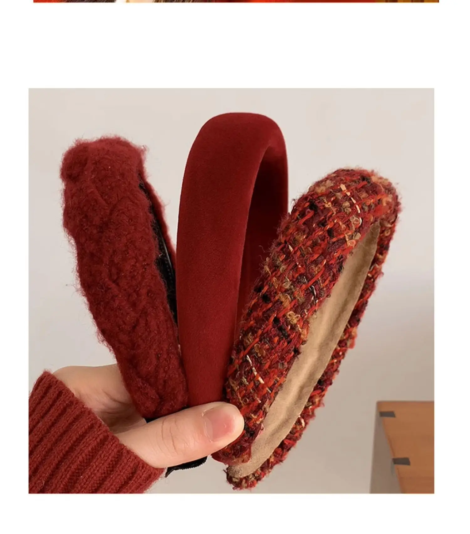 Red Velvet New Year Headband for Women 2024 — feature 4