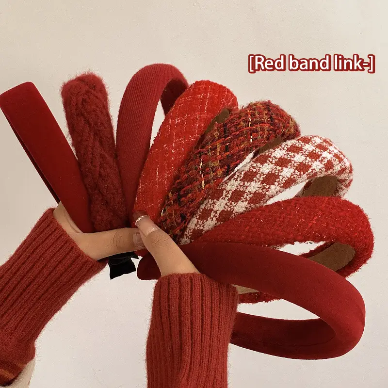 Red Velvet New Year Headband for Women 2024 — feature 5