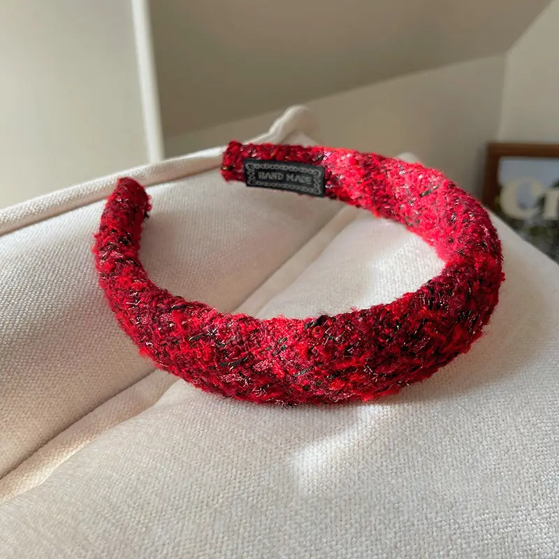 Red Velvet New Year Headband for Women 2024 - Image 4