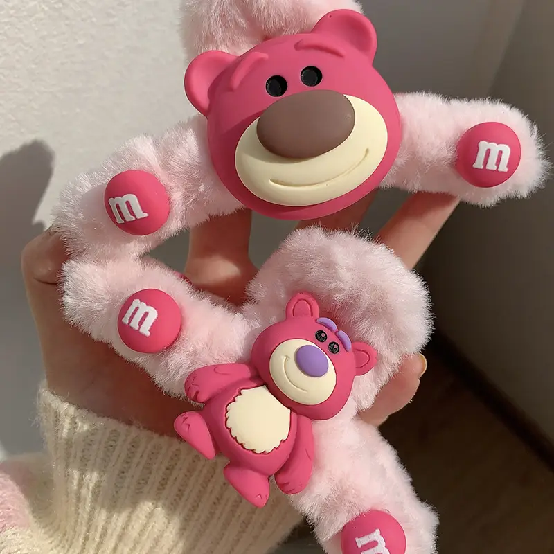 Cute Plush Bear Clip for Women Autumn Winter Hairpin - Image 21