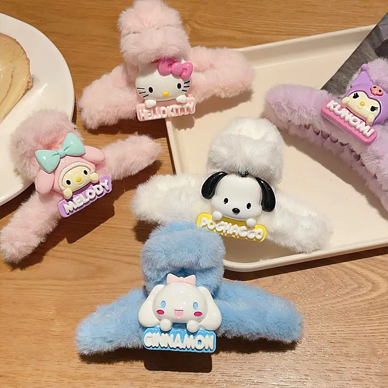 Cute Plush Bear Clip for Women Autumn Winter Hairpin - Image 23