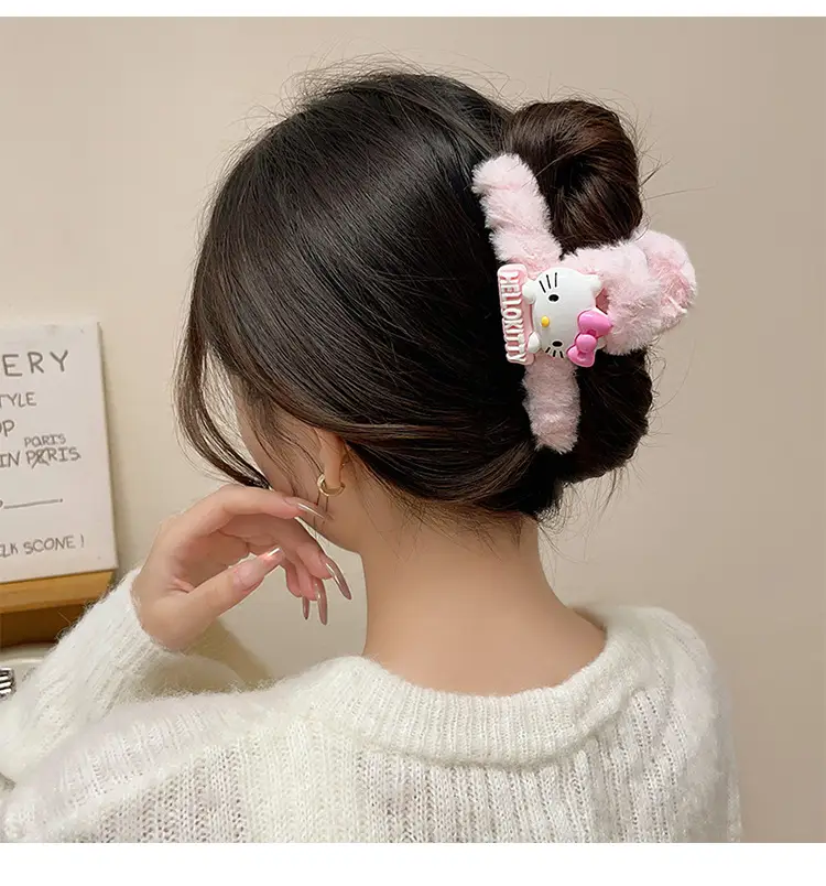 Cute Plush Bear Clip for Women Autumn Winter Hairpin - Image 13