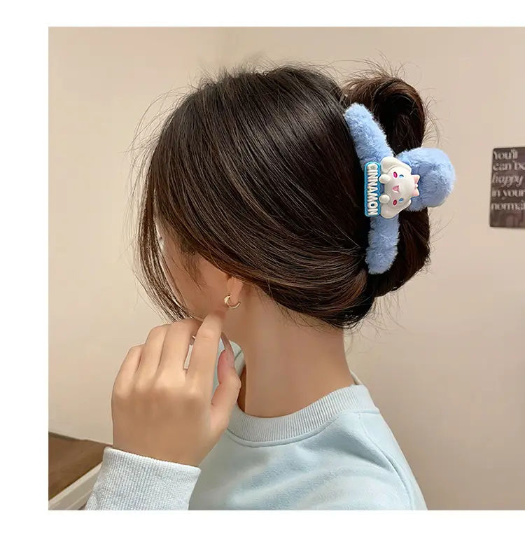 Cute Plush Bear Clip for Women Autumn Winter Hairpin - Image 14
