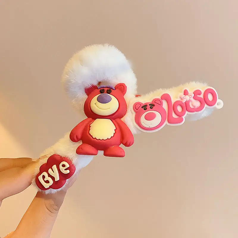 Cute Plush Bear Clip for Women Autumn Winter Hairpin - Image 3