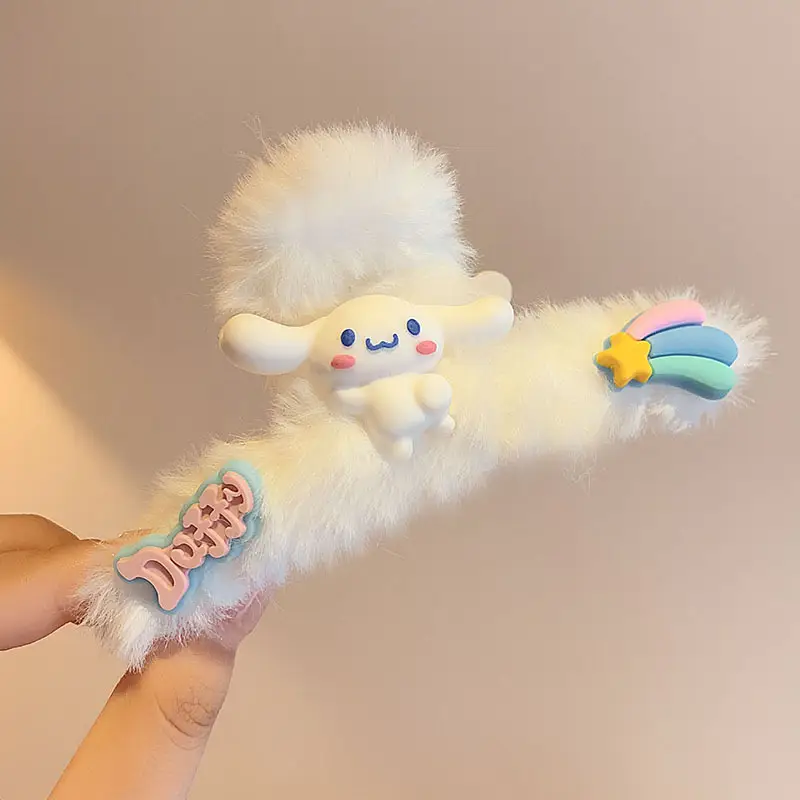 Cute Plush Bear Clip for Women Autumn Winter Hairpin - Image 4