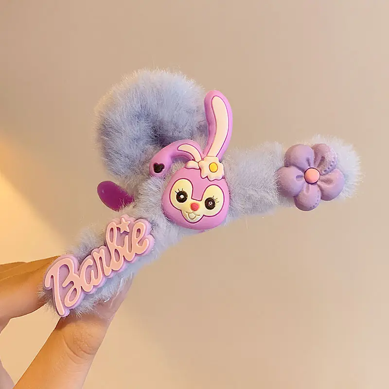 Cute Plush Bear Clip for Women Autumn Winter Hairpin - Image 5