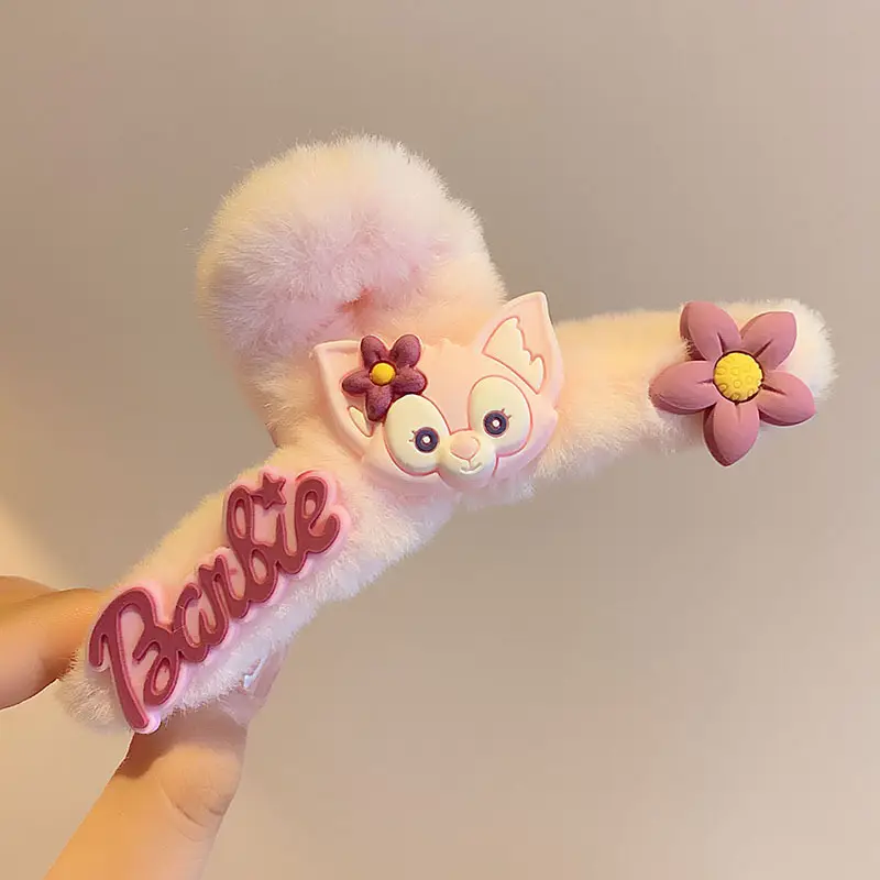 Cute Plush Bear Clip for Women Autumn Winter Hairpin - Image 6