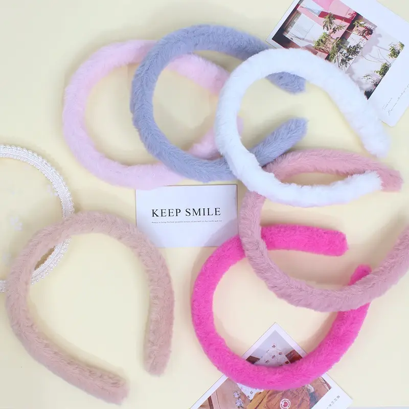 Plush Rabbit Fur Headband for Women Winter Use - Image 7