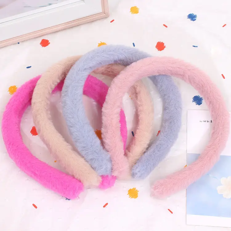 Plush Rabbit Fur Headband for Women Winter Use - Image 8
